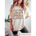 Retro Checkered Flower Flowers Comfort Summer Boho - Adult & Kids T-Shirts, Sweatshirts & Hoodies apparel design preview 1