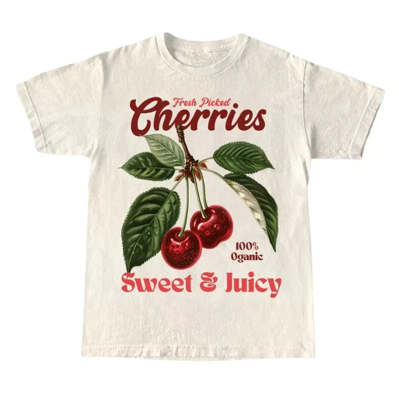 Retro Cherry Commercial Vintage Cotton Y2K Cool Him - Adult & Kids T-Shirts, Sweatshirts & Hoodies apparel design preview 1