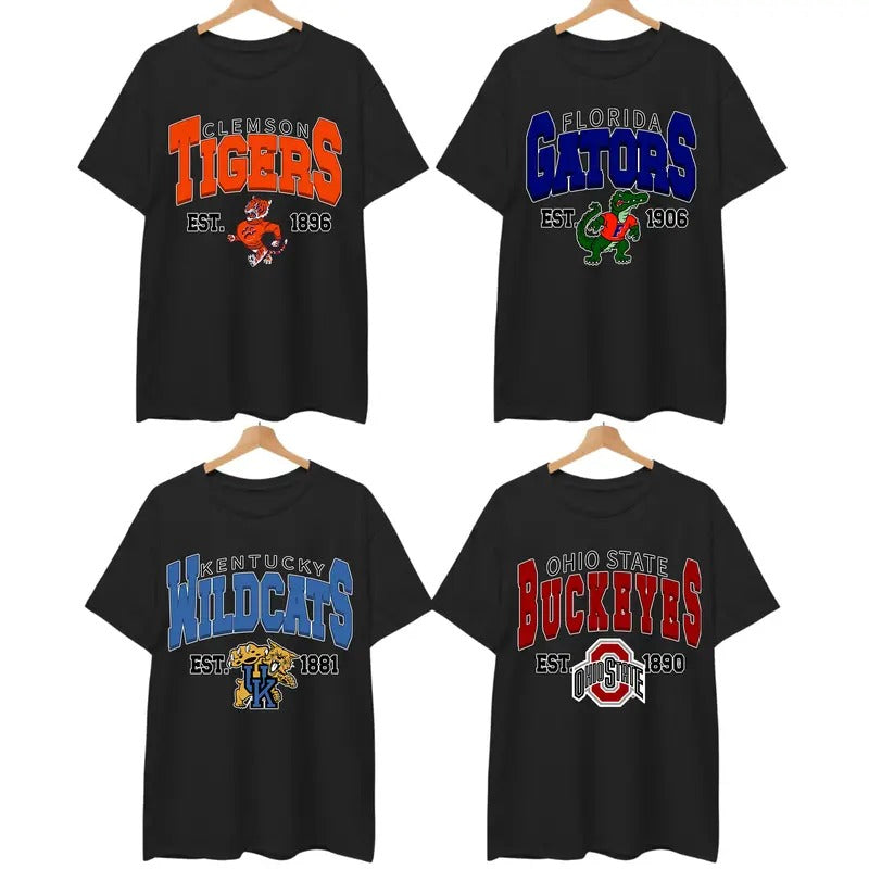 Retro College All Team Black Classic University - Adult & Kids T-Shirts, Sweatshirts & Hoodies apparel design preview 1
