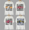 Retro College Football NCAA White Vintage All Teams - Adult & Kids T-Shirts, Sweatshirts & Hoodies apparel design preview 1
