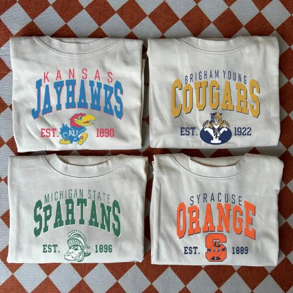 Retro College Spirit Vintage 90s University Team - Adult & Kids T-Shirts, Sweatshirts & Hoodies apparel design preview 1