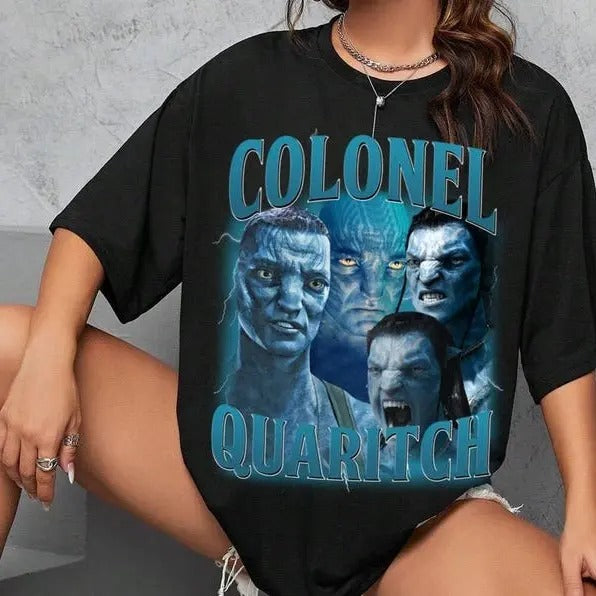 Retro Colonel Quaritch Avatar Vintage Man Bootleg Top - Adult & Kids T-Shirts, Sweatshirts & Hoodies apparel design preview 1