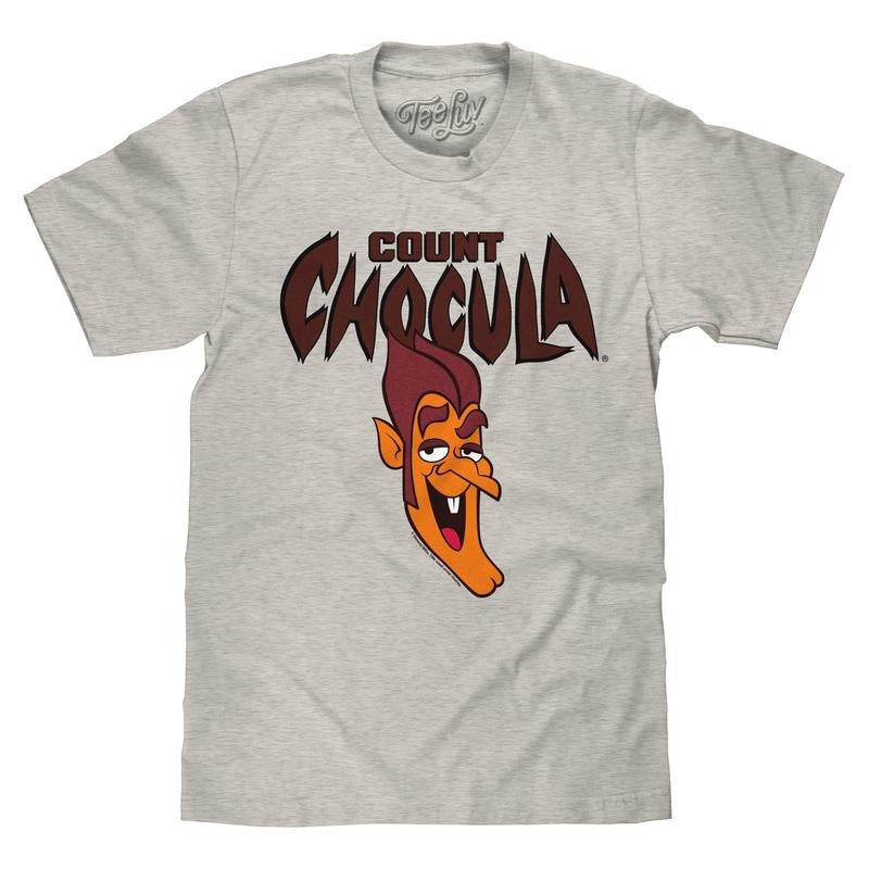 Retro Count Chocula Monster Cereal Mascot Oat Heather - Adult & Kids T-Shirts, Sweatshirts & Hoodies apparel design preview 1