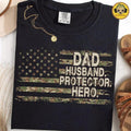 Retro Dad Husband Protector Hero Camouflage Hunting - Adult & Kids T-Shirts, Sweatshirts & Hoodies apparel design preview 1