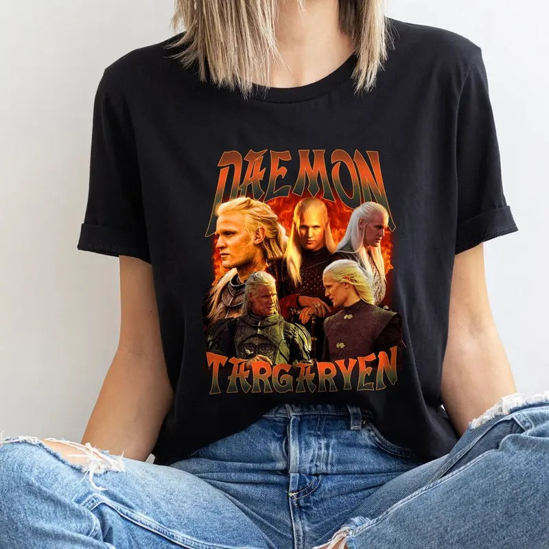 Retro Daemon Targaryen Vintage Movie Character - Adult & Kids T-Shirts, Sweatshirts & Hoodies apparel design preview 1