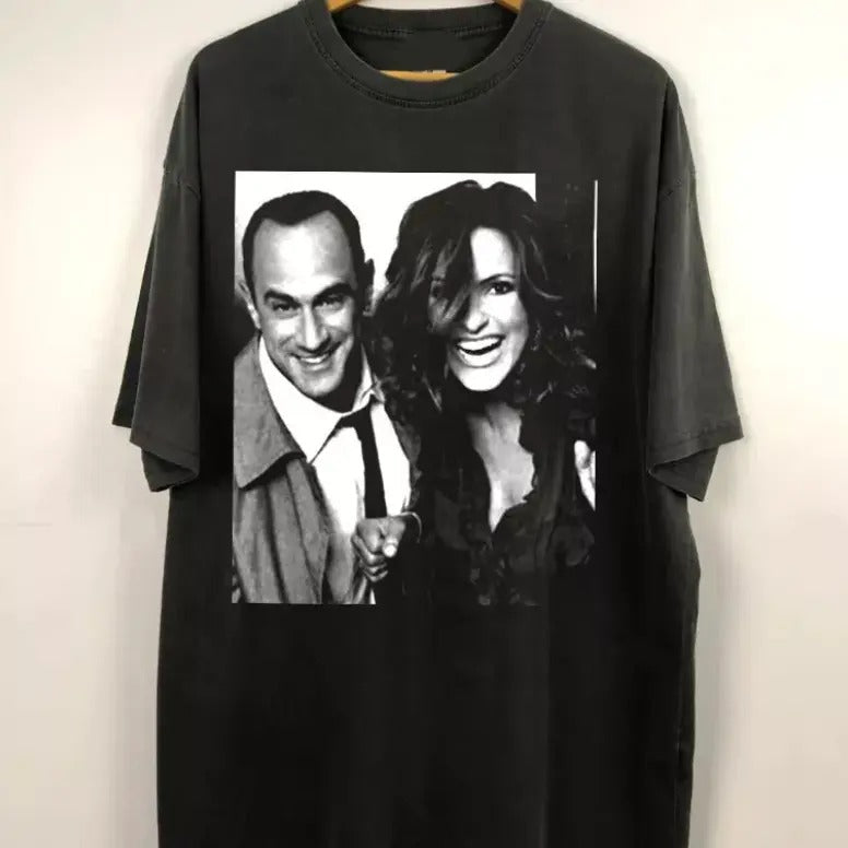 Retro Elliot Stabler Olivia Benson Law Order - Adult & Kids T-Shirts, Sweatshirts & Hoodies apparel design preview 1