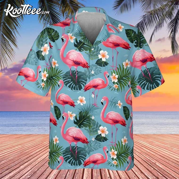 Retro Flamingo Hawaiian - Adult & Kids T-Shirts, Sweatshirts & Hoodies apparel design preview 1
