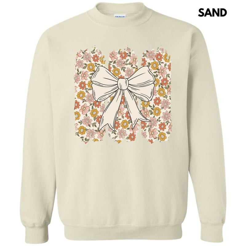 Retro Flower Bow 'NLB' - Adult & Kids T-Shirts, Sweatshirts & Hoodies apparel design preview 1
