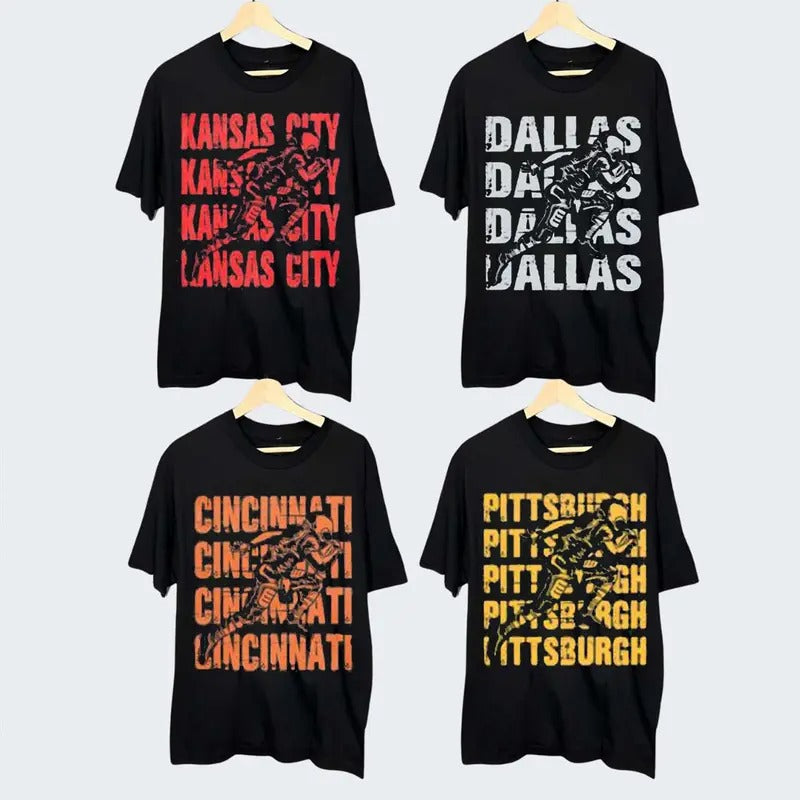 Retro Football All Teams Dark Heather Classic Vintage - Adult & Kids T-Shirts, Sweatshirts & Hoodies apparel design preview 1
