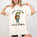 Retro Funny Live Laugh Comfort Colors Mental Health - Adult & Kids T-Shirts, Sweatshirts & Hoodies apparel design preview 1