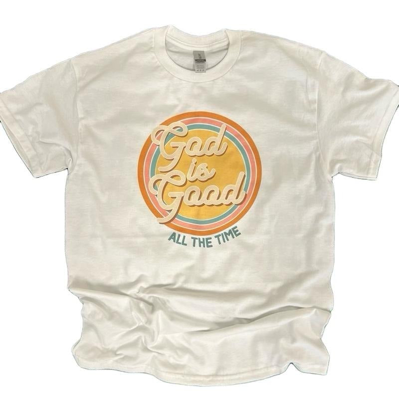 Retro God Is Good All Time Christian - Adult & Kids T-Shirts, Sweatshirts & Hoodies apparel design preview 1