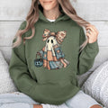 Retro Halloween Faux Denim Ghost Patchwork Spooky - Adult & Kids T-Shirts, Sweatshirts & Hoodies apparel design preview 1