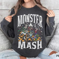 Retro Halloween Monster Mash Vintage Ghost - Adult & Kids T-Shirts, Sweatshirts & Hoodies apparel design preview 1