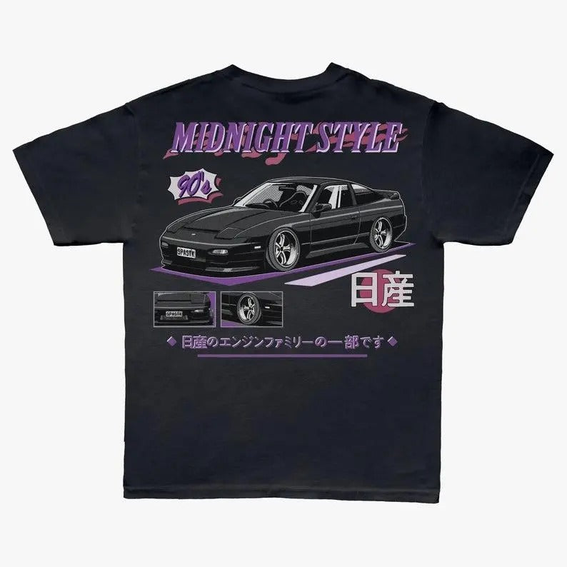 Retro JDM Car Anime Cotton Full Colors Sizes - Adult & Kids T-Shirts, Sweatshirts & Hoodies apparel design preview 1