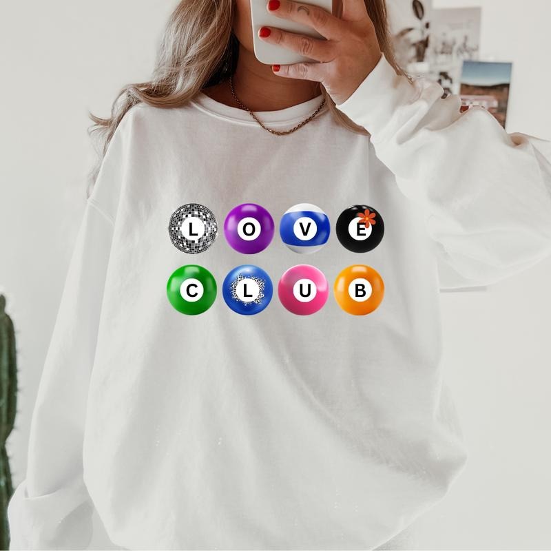 Retro Love Club #1 Relaxed Fit Printed USA Womenswear - Adult & Kids T-Shirts, Sweatshirts & Hoodies apparel design preview 1