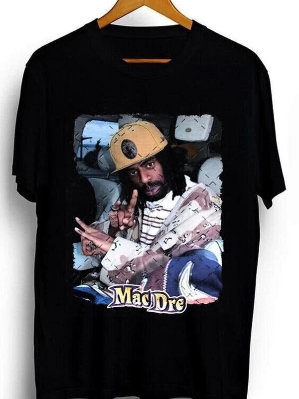 Retro Mac Dre Thizz Nation Short Sleeve Black Size S - Adult & Kids T-Shirts, Sweatshirts & Hoodies apparel design preview 1