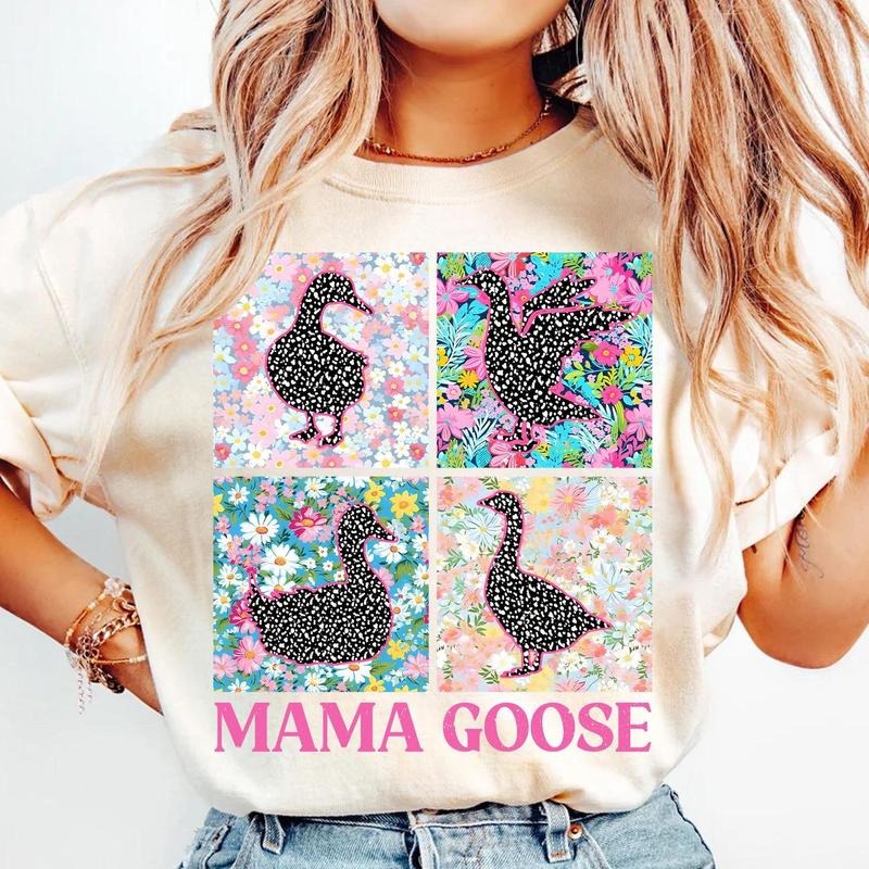 Retro Mama Goose Coquette Bow Floral Lover Preppy - Adult & Kids T-Shirts, Sweatshirts & Hoodies apparel design preview 1