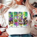 Retro Mardi Gras Fleur De Lis Brushstroke Coquette - Adult & Kids T-Shirts, Sweatshirts & Hoodies apparel design preview 1
