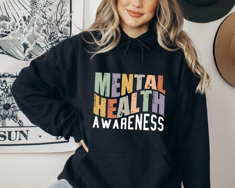 Retro Mental Health Awareness Anxiety Therapist - Adult & Kids T-Shirts, Sweatshirts & Hoodies apparel design preview 1