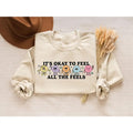 Retro Mental Health 'S Ok Feel All Feels School - Adult & Kids T-Shirts, Sweatshirts & Hoodies apparel design preview 1