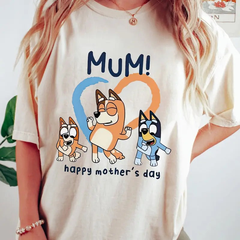 Retro Mom Blueyyy Blueyy Life Funny BBlueyy - Adult & Kids T-Shirts, Sweatshirts & Hoodies apparel design preview 1