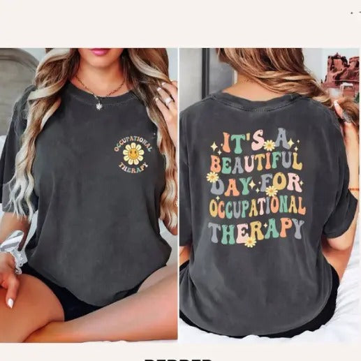 Retro Occupational Therapy Cute OT Education Funny - Adult & Kids T-Shirts, Sweatshirts & Hoodies apparel design preview 1