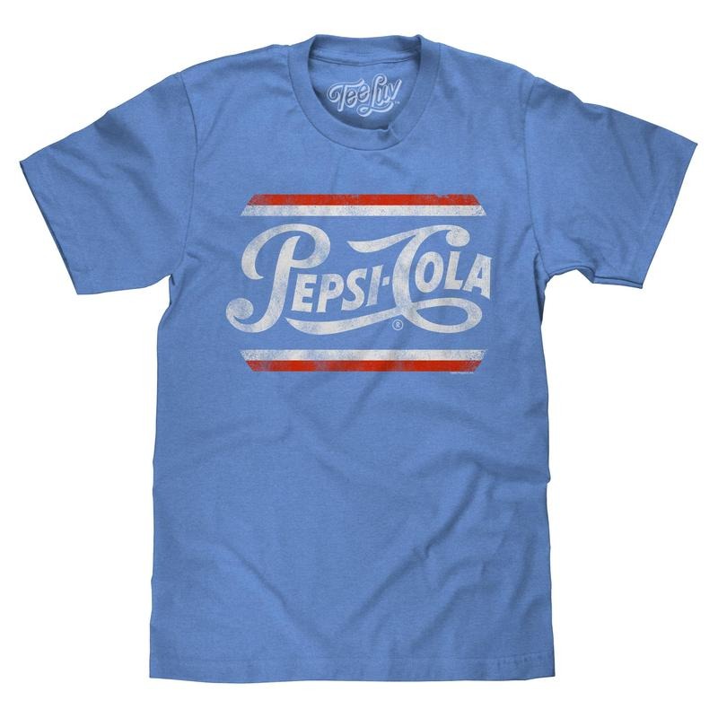 Retro Pepsi Cola Logo Light Blue - Adult & Kids T-Shirts, Sweatshirts & Hoodies apparel design preview 1