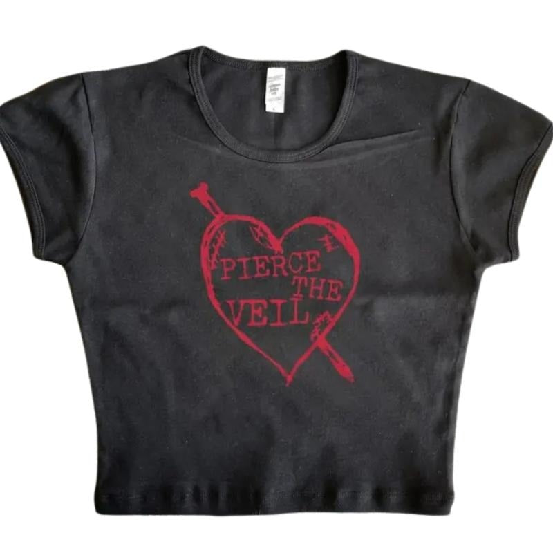 Retro Pierce Veil Baby Y2k Top Streetwear Gothic Emo - Adult & Kids T-Shirts, Sweatshirts & Hoodies apparel design preview 1