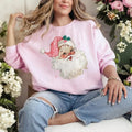 Retro Pink Santa PJs Matching Family Pajamas - Adult & Kids T-Shirts, Sweatshirts & Hoodies apparel design preview 1