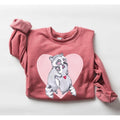 Retro Racoon Lovers Vintage Crew Neck Love Heart - Adult & Kids T-Shirts, Sweatshirts & Hoodies apparel design preview 1