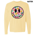 Retro Smiles Flowers Comfort Colors 'NLB' - Adult & Kids T-Shirts, Sweatshirts & Hoodies apparel design preview 1