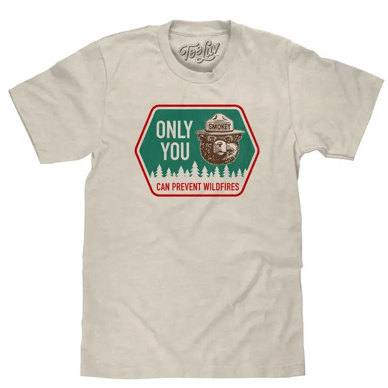 Retro Smokey Bear Only You Can Prevent Wildfires - Adult & Kids T-Shirts, Sweatshirts & Hoodies apparel design preview 1