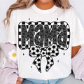 Retro Soccer Mama Coquette Game Day Bow Checkered Mom - Adult & Kids T-Shirts, Sweatshirts & Hoodies apparel design preview 1