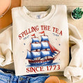 Retro Spilling Tea Since 1773 American Freedom - Adult & Kids T-Shirts, Sweatshirts & Hoodies apparel design preview 1