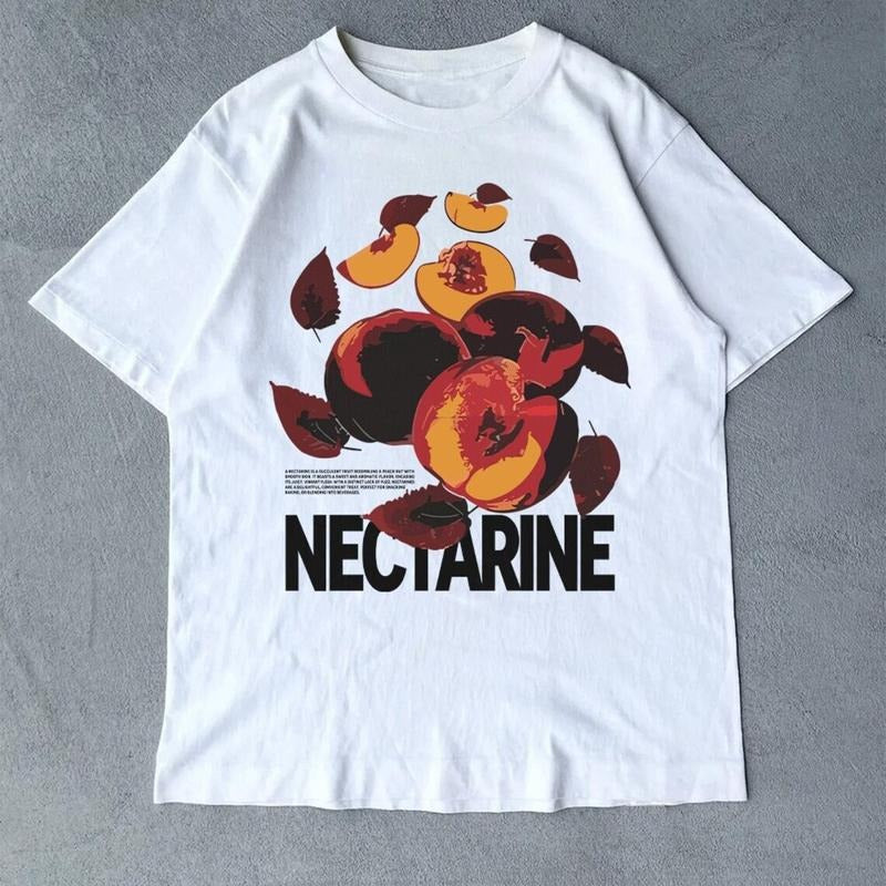Retro Vintage Nectarine Streetwear Cotton Veggie - Adult & Kids T-Shirts, Sweatshirts & Hoodies apparel design preview 1