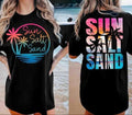 Retro Summer Sun Salt Sand 2 Sided Beach Sunset Salty - Adult & Kids T-Shirts, Sweatshirts & Hoodies apparel design preview 1