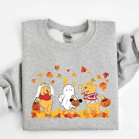 Retro Winnie Halloween Spooky Season Fall - Adult & Kids T-Shirts, Sweatshirts & Hoodies apparel design preview 1