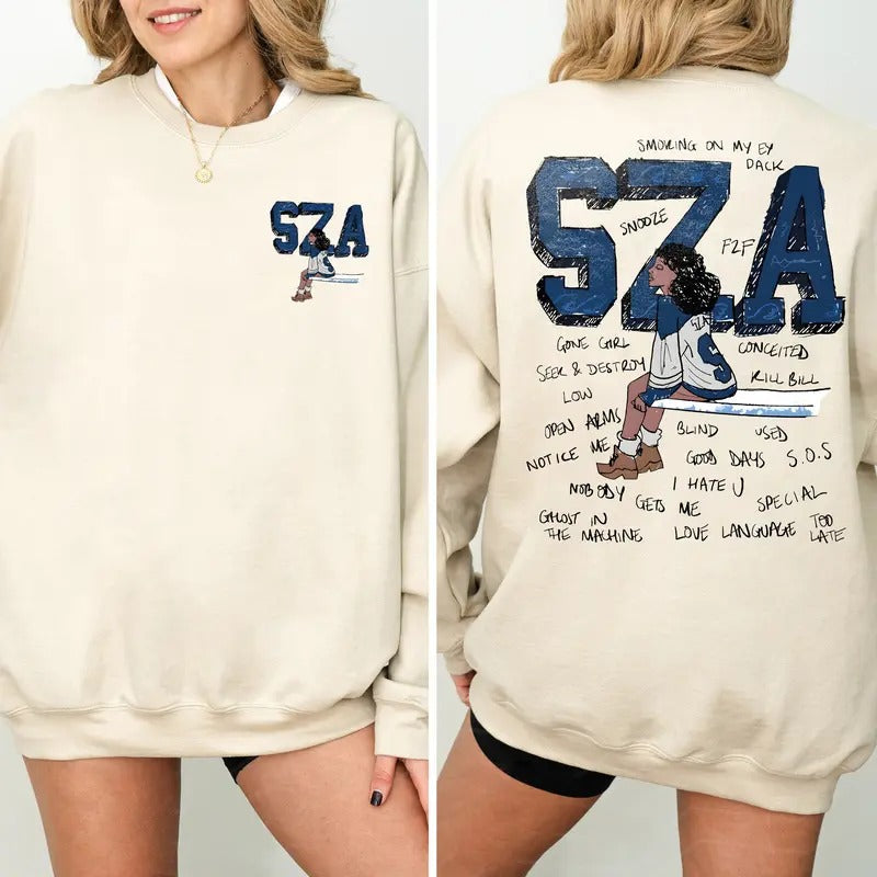 Retro Sza Good Days Sos Tour Surfing Her - Adult & Kids T-Shirts, Sweatshirts & Hoodies apparel design preview 1