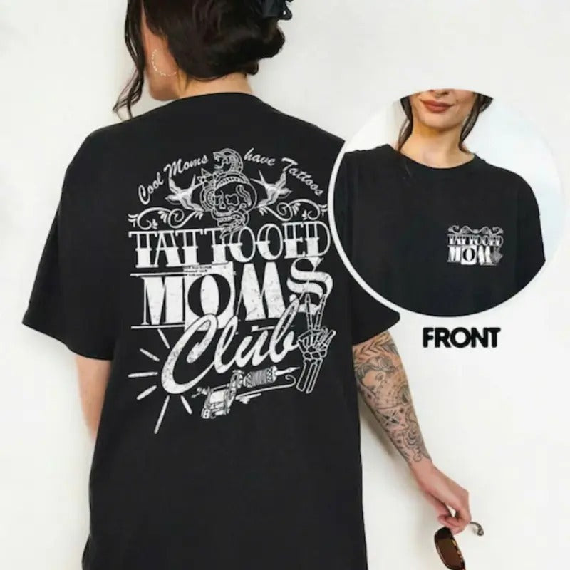 Retro Tattoos Are Trashy 2 Side Funny Sayings Lover - Adult & Kids T-Shirts, Sweatshirts & Hoodies apparel design preview 1