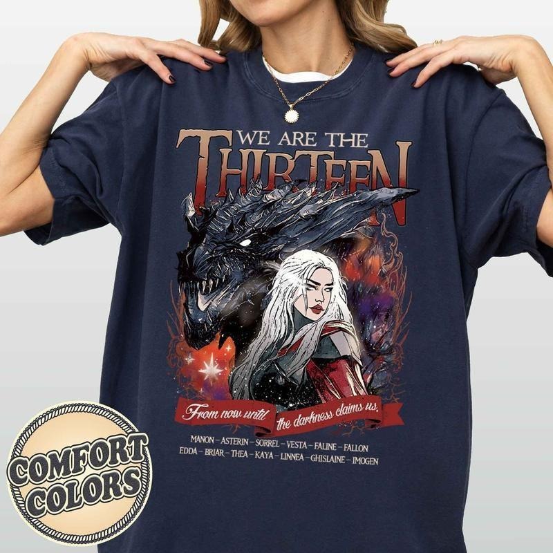 Retro Thirteen Throne Glass Darkness Claims Us - Adult & Kids T-Shirts, Sweatshirts & Hoodies apparel design preview 1