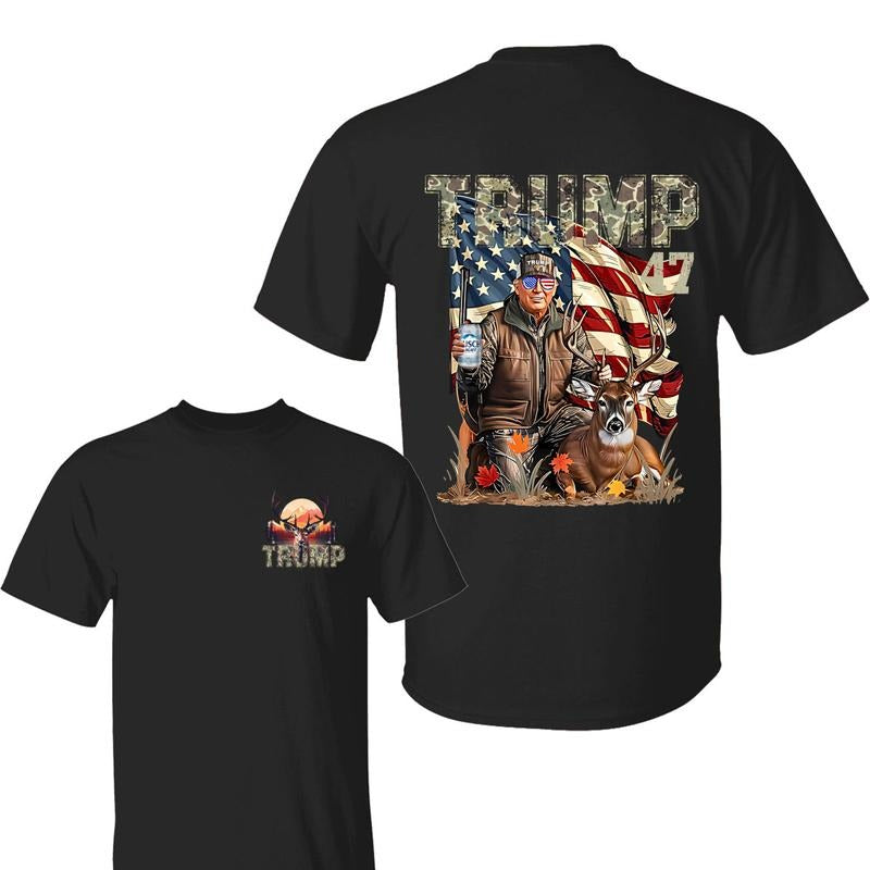 Retro Trum Hunting Bussch Light Trump Your Hunt Deer - Adult & Kids T-Shirts, Sweatshirts & Hoodies apparel design preview 1