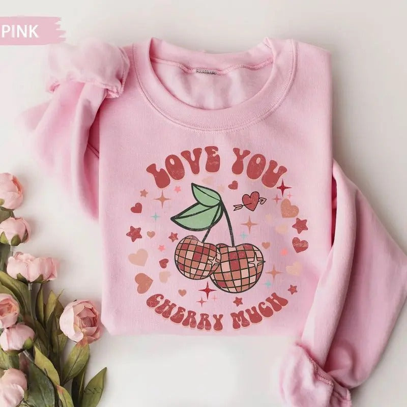 Retro Valentine Groovy Her - Adult & Kids T-Shirts, Sweatshirts & Hoodies apparel design preview 1