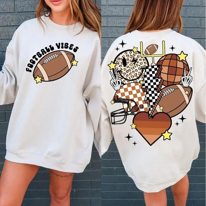 Retro Football Mama Game Day Trend 2025 - Adult & Kids T-Shirts, Sweatshirts & Hoodies apparel design preview 1