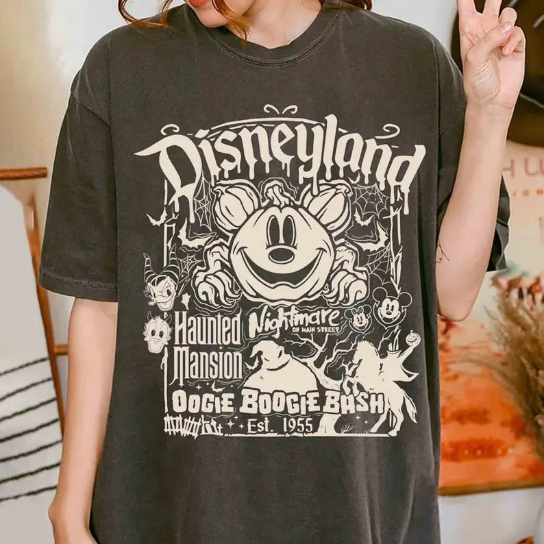 Retro Land Est.1955 Halloween Oogie Boogie Bash - Adult & Kids T-Shirts, Sweatshirts & Hoodies apparel design preview 1