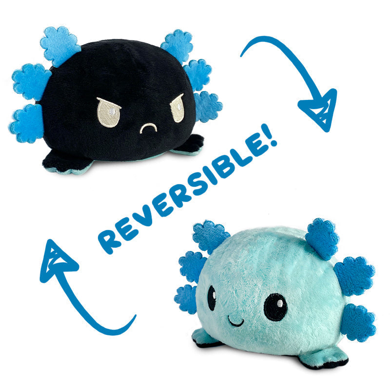 Reversible Axolotl Plushie (Black Blue) - Adult & Kids T-Shirts, Sweatshirts & Hoodies apparel design preview 1