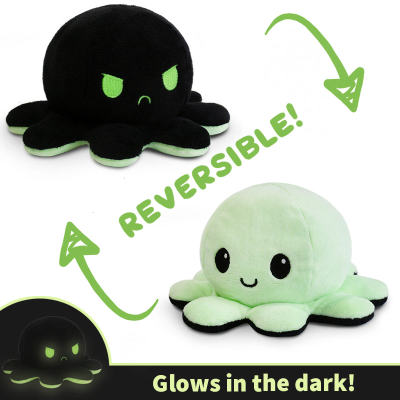 TeeTurtle Reversible Octopus Plushie (Black Green - Adult & Kids T-Shirts, Sweatshirts & Hoodies apparel design preview 1