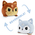 TeeTurtle Reversible Wolf Plushie (Fall Winter) - Adult & Kids T-Shirts, Sweatshirts & Hoodies apparel design preview 1