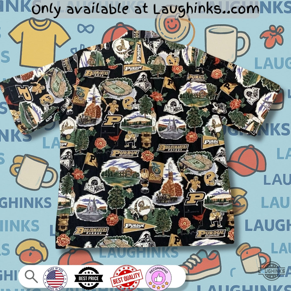 Reyn Spooner Purdue Boilermakers Hawaiian Replica - Adult & Kids T-Shirts, Sweatshirts & Hoodies apparel design preview 1