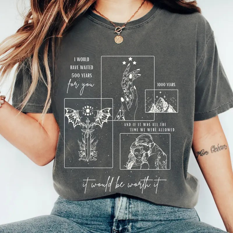Rhysand ACOTAR Quote Feyre SJM Booktok Sarah J Maas - Adult & Kids T-Shirts, Sweatshirts & Hoodies apparel design preview 1