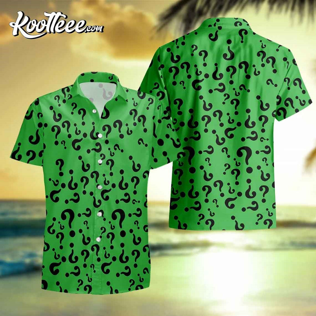 Riddler Supervillain Green Hawaiian - Adult & Kids T-Shirts, Sweatshirts & Hoodies apparel design preview 1